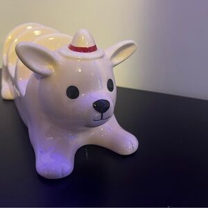 Rae Dunn Cream and Red Dog Serveware